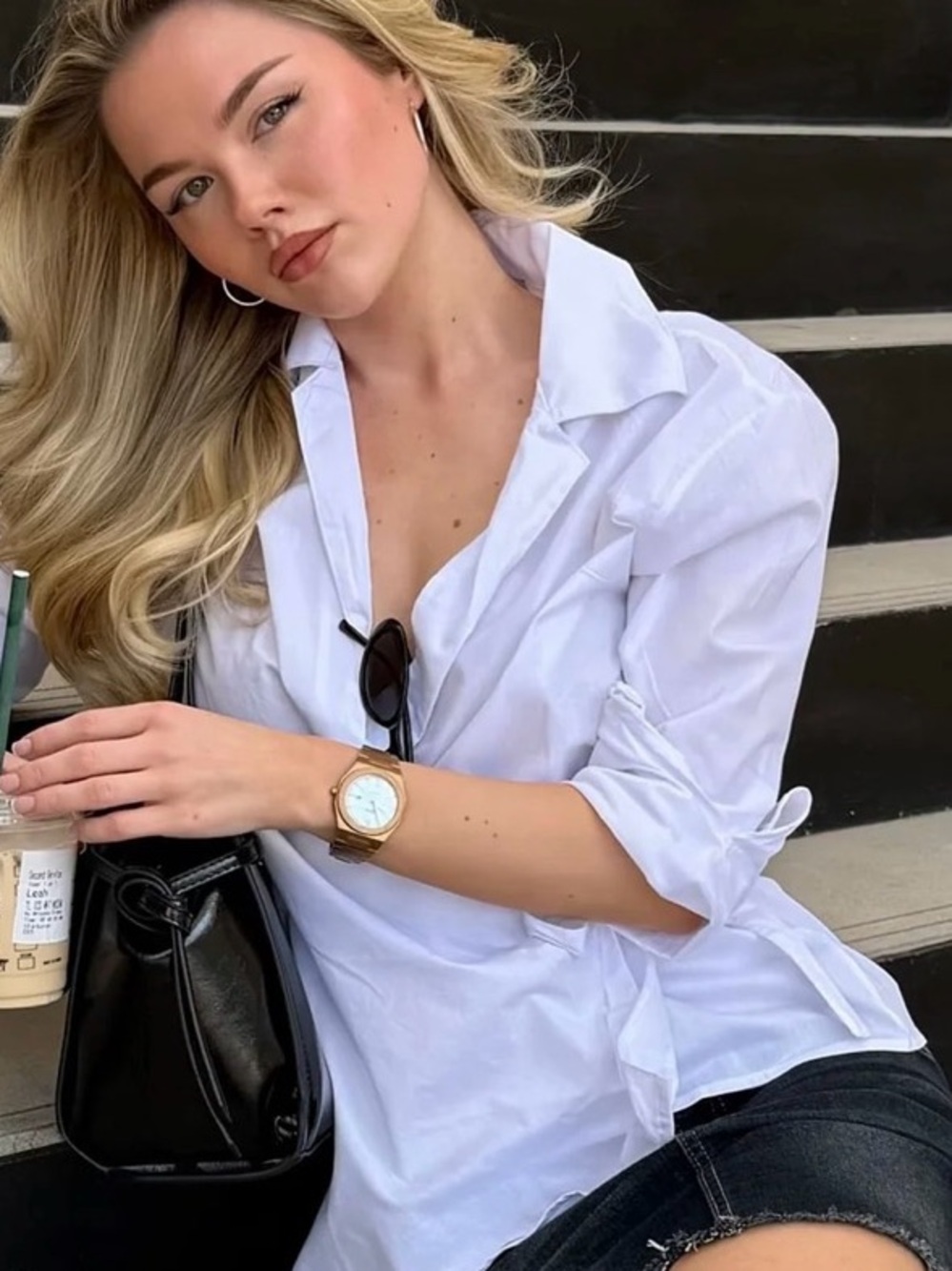 Zara White wraps Collared Women’s Shirt